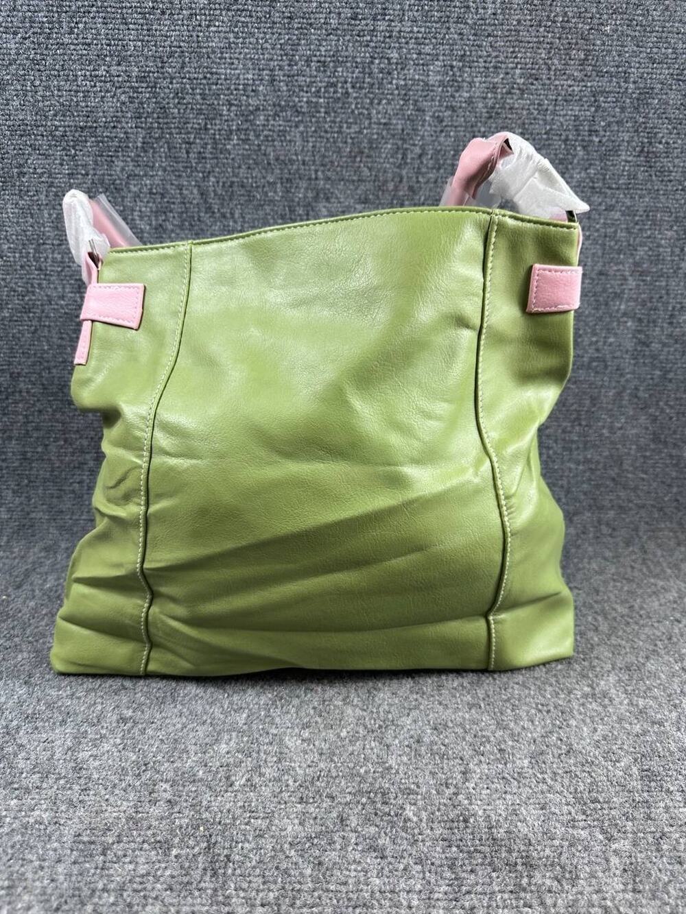 Estée Lauder Green Tote Bag Pink Accents Snap Closure New Without Tags